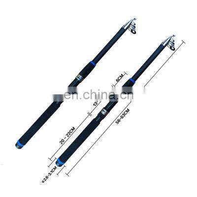 non-slip tpr handle can customized color and length free logo 2.1m  2.4m OEM ODM fishing tools fishing+rod+good