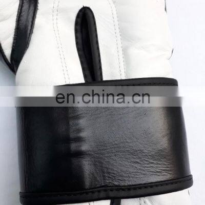 Cow Hide Leather Boxing Black White Custom Logo Boxing Gear Best Selling Boxing Mitten photo-3
