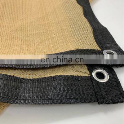 Beige sun shade net fence mesh privacy screen HDPE new material sun shading greenhouse shade net