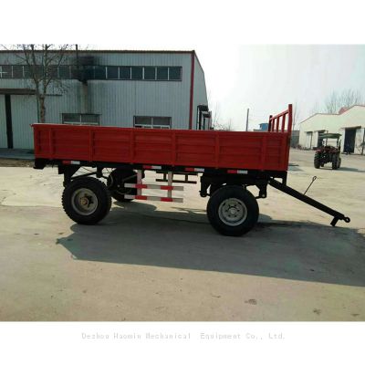 Factory Custom Production 4 Wheels Farm Semi Trailer Capacity 3-10tons Agricultural Dump Trailer Tractor Tipper Trailer