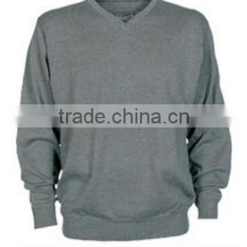 Men's 100% Cotton Winter Pullover Sweatshirt without Hood