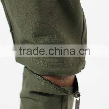 Custom Mens Stylish Military Joggers With Removable Zip Leg Panels