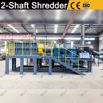 Automotive Scrap Metal Waste Processing Twin Shaft Shredder