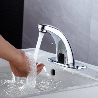 Brass single cooling induction faucet