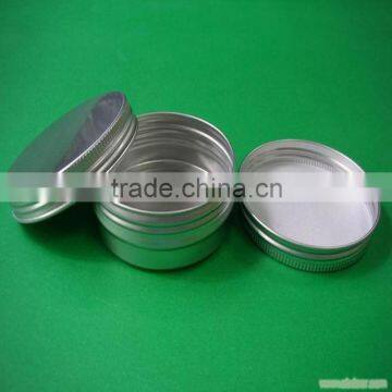 Aluminum jar with aluminum screw lids