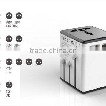 Output 5V 2.1A World Travel Universal Plug Power Outlet Adapter Dual USB Charger AU/US/UK/EU photo-4