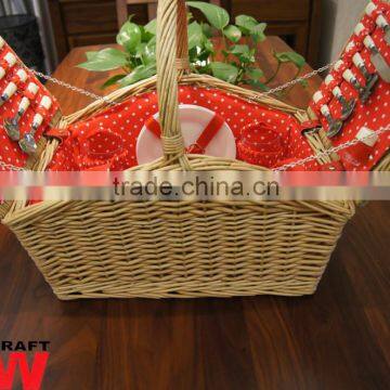 4 person hamper basket, wicker picnic baskets wholesale, easter hamper