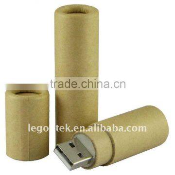 barrel-shaped bamboo wooden pen drive/silk print logo/CE,FCC,Rohs approved