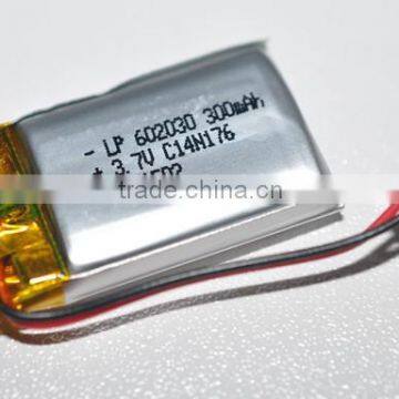 602030 Li-polymer Battery 300mAh