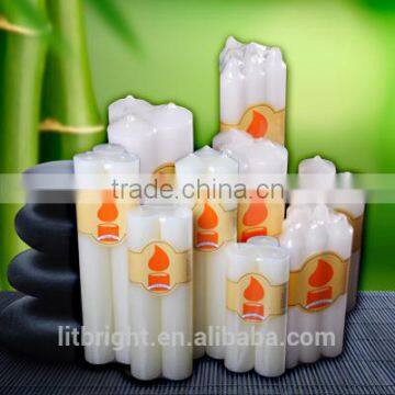 white pillar candle