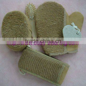 Natural hemp bath glove