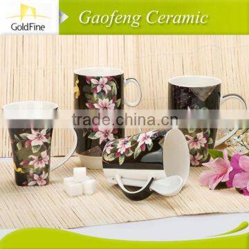 cup and saucer black