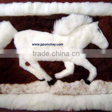 Soft fur Alpaca Pillowcase / Alpaca Rug 28x20" Peru Ppunchay Peru