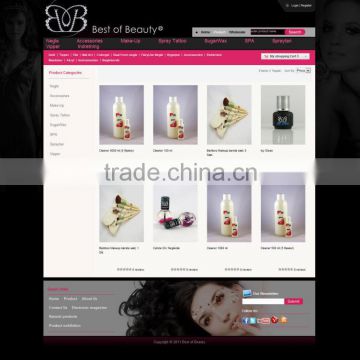 Online shopping website design