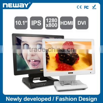 10.1 inch 1280*800 IPS LCD conference monitor with full view angle folding bracket VESA 75mm Mount Holes