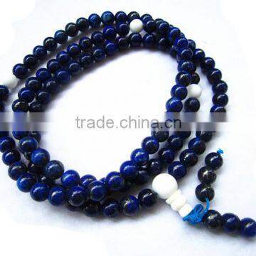 6mm 8mm Tibetan Buddhist Lapis Lazuli Mala 108 Beads Crystal Malas photo-2