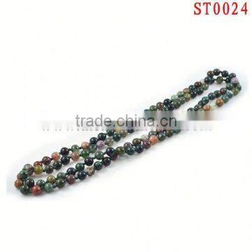 ST0024 2013 Attractive India agate well-knit colorful bead hot selling necklace