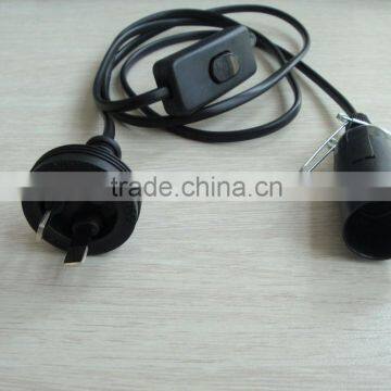 SAA standard power cord with inline switch for lamp of Australia/New Zealand