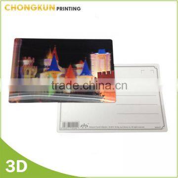 2016 Newest Custom Design Plastic 3D Printing Lenticular Postcard