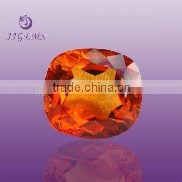 Loose orange red topaz gemstone