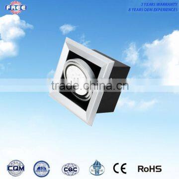 6W grille light aluminum fixture parts IP65 square suitable for installation in a ceiling scriptorium