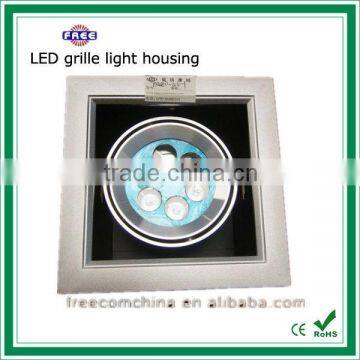 6W square grid led grille spot light recessed install Aluminum alloy lamp body