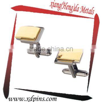 Fashionable Customized Matt Silver 3D Logo Metal Cuff Links