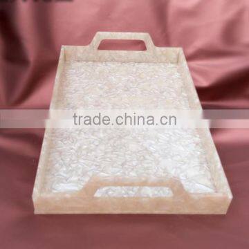 customized fashion and simple plastic tray with marble lines