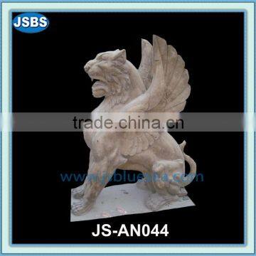 garden decoration large stone winged lion statue