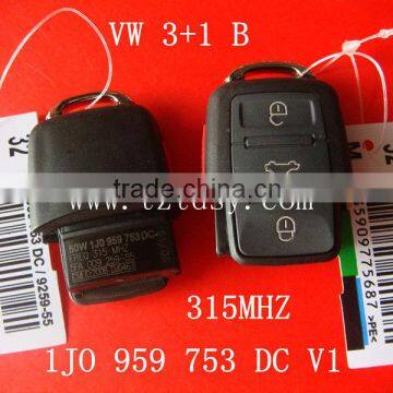 Tongda key 3+1button remote key 315mhz ( 1JO 959 753 DC V1 ) for VW