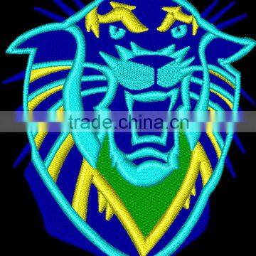 Directly factory tiger badge cheap 100% custom embroidery patches for garments