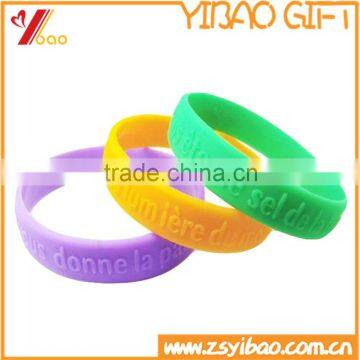 OEM Customs Silicone Embossed/Debossed/Printed Logo Wristband For Promotional