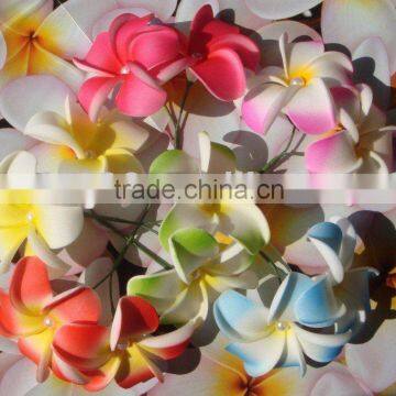 Frangipani Plumeria Foam Flower Hair clips JYF00788