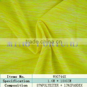 polyester material spandex fabric for gym wear