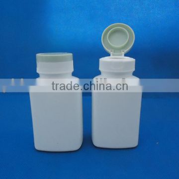 new products for 2014 empty 150cc hdpe with flat healthcare bottle with flip cap 150cc plastic capsule bottle