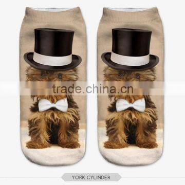 Yoya Lovely Little Puppy High Quality 3d Digital Full Print Colorful Ankle Socks Sports Unisex Custom Hot Sale Stretch Spandex photo-4