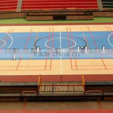 Seamless polyurethane multi-game courts and multi-purpose court.