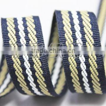 Colorful striated garment strap