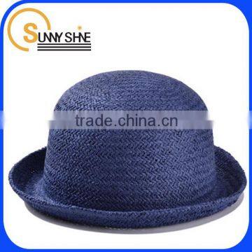 Wholesale Dyed Paper Hat Custom Round Straw Hat