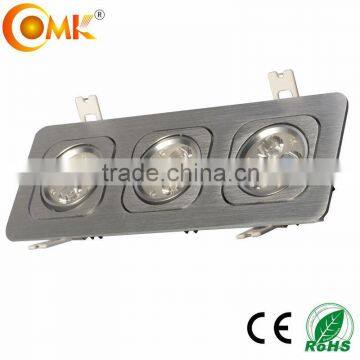 Square Aluminum Dimmable led grille downlight