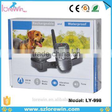(2016) 300 Meters Rangs LCD Waterproof Rechargeable Remote Dog Electronic Shock Training Collar for Dogs photo-2