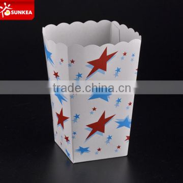 Disposable custom brand printed paper popcorn pail