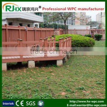 Anti-UV environmentally wood-plastic composite material for outdoor garden fence