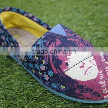 The beauty Girl of printing fashion women canvas shoes