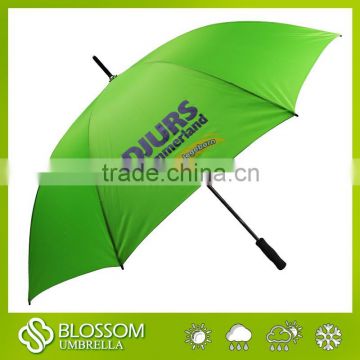 High Quality Customer Printing Fiberglass Frame Windproof Gold Umbrella