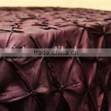 hot sell round 120 inch pinchwheel table cloth for wedding decoration