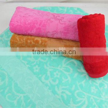 cotton bath towel good quality jacquard velvet