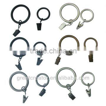 Wholesale Black Metal Curtain Rings With Clips for 13mmmm9mm...Curtain Rods photo-3
