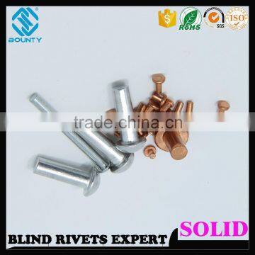 GALVANIZED FLAT HEAD STEEL SOLID RIVETS