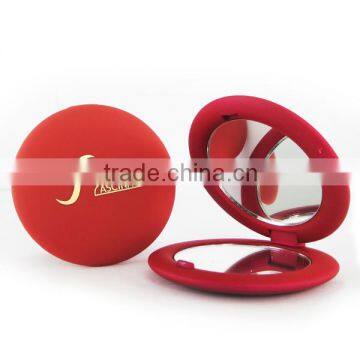 High-end custom round two side foldable pocket cosmetic mirror